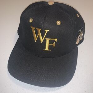 Vintage 90s Wake Forest Demon Deacons University Square Fitted Hat Cap 7 1/8 USA